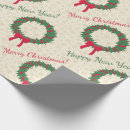 Search for christmas wreath wrapping paper Leaves