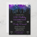 Search for silver star birthday invitations Glitter