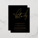 Search for black and gold foil wedding invitations Simple
