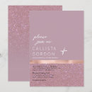 Search for purple and rose gold wedding invitations Typography