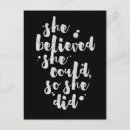 Search for she believed she could cards Typography