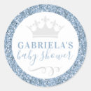 Search for baby shower crown royal blue stickers Silver