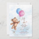 Search for teddy bear gender reveal invitations We can bearly wait