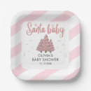 Search for pink christmas paper plates Santa baby