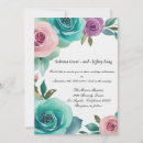 Search for aqua blue floral wedding invitations Teal