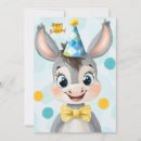 Search for donkey birthday invitations Watercolor