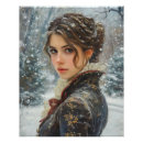 Search for vintage winter scene posters Woman
