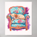 Search for dog on chair art Puppies