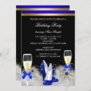 Search for royal blue black gold invitations Glitter