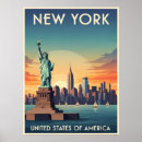Search for vintage statue of liberty posters United states