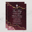 Search for rose gold first communion invitations Christian