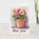 Search for flower miss you cards Colourful