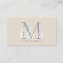 Search for elegant script monogram business cards Blue