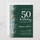 Search for bling 50th birthday invitations Elegant