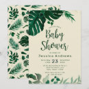 Search for tropical leaves baby shower invitations Gender neutral