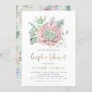 Search for succulent rehearsal dinner invitations Watercolor