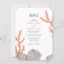 Search for coral beach wedding invitations Tropical