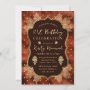 Search for fall leaves birthday invitations Orange