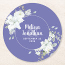 Search for floral wedding coasters Bride and groom names