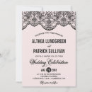 Search for pink and black wedding invitations Lace