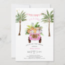 Search for palm trees baby shower invitations Pink