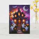 Search for night halloween cards Haunted house