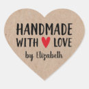 Search for handmade with love stickers Rustic