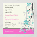 Search for turquoise flowers wedding invitations Blue