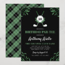 Search for golf 5x7 birthday invitations Black
