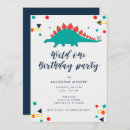 Search for wild one party invitations Dinosaur