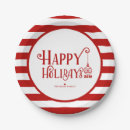 Search for holiday plates Red and white