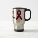 Search for burgundy awareness ribbon mugs Warrior