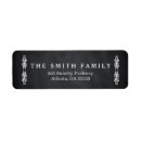 Search for chalk return address labels Black