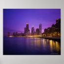 Search for chicago skyline posters Night
