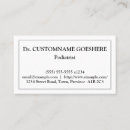 Search for podiatrist business cards Simple
