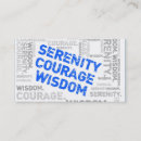 Search for courage business cards Blue