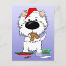 Search for west highland white terrier christmas cards Santa