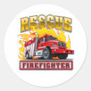 Search for cartoon truck stickers Firemen