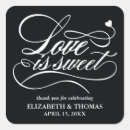 Search for love is sweet wedding stickers Elegant