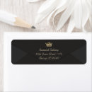Search for crown return address labels Black
