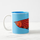 Search for red fish mugs Arowana