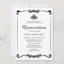 Search for black white quinceanera invitations Mis quince