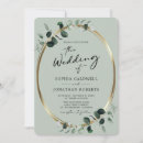 Search for rounded emerald green and gold wedding invitations Chic