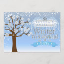 Search for winter wonderland party invitations Silver