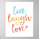 Search for live laugh love posters Watercolor