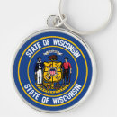 Search for state of wisconsin key rings Flag