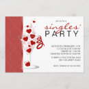 Search for singles party invitations Red