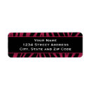 Search for pink stripes return address labels Black