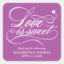 Search for love is sweet wedding stickers Elegant