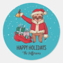 Search for cartoon santa claus stickers Merry christmas